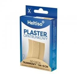 Heltiso Plaster tkaninowy z opatrunkiem 1m x 6 cm, 1 sztuka