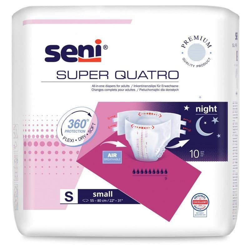 Seni Super Quatro, pieluchomajtki, rozmiar S, 10 sztuk