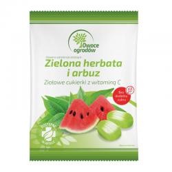Owoce ogrodów Ziołowe cukierki z zieloną herbatą, arbuzem i witaminą C, 60 g