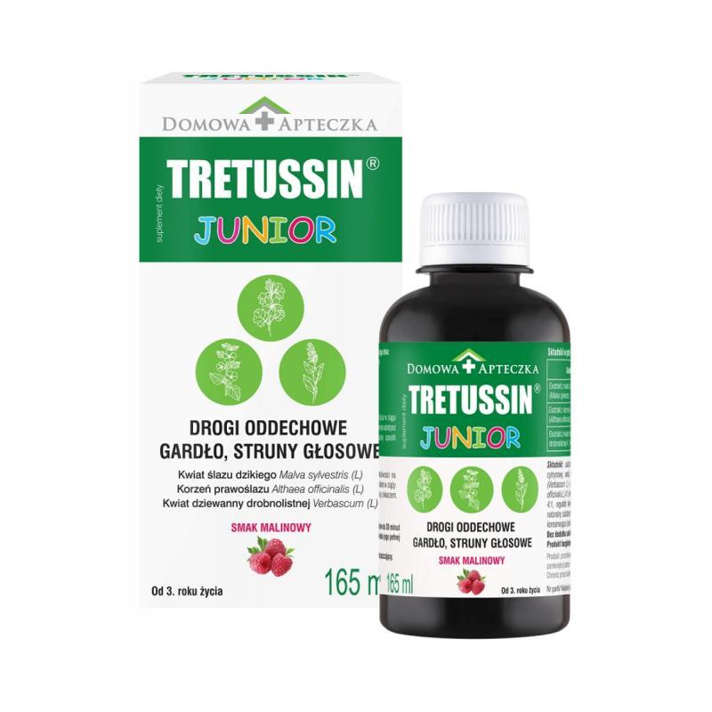 Domowa Apteczka Tretussin Junior, syrop o smak malinowy, 165 ml