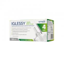 Iglessy Sterylne igły do penów insulinowych 32G, 0,23 mm x 4 mm, 100 sztuk