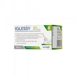 Iglessy Sterylne igły do penów insulinowych 32G, 0,23 mm x 4 mm, 10 sztuk