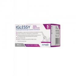 Iglessy Sterylne igły do penów insulinowych 31G, 0,25 mm x 5 mm, 10 sztuk