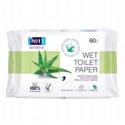 Bella Sensitive Nawilżany papier toaletowy, 60 sztuk