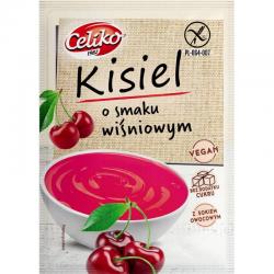 Celiko Kisiel wiśniowy bezglutenowy, bez cukru, proszek, 40 g