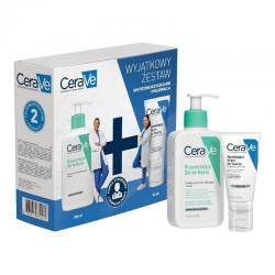 Zestaw CeraVe: Oczyszczający żel do mycia, 236 ml + Nawilżający krem do twarzy, 52 ml