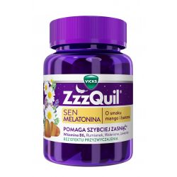 ZzzQuil Natura, żelki o smaku mango i banana, 30 sztuk