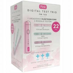 Pink Digital Test Trio Cyfrowy system monitorowania płodności, 22 testy