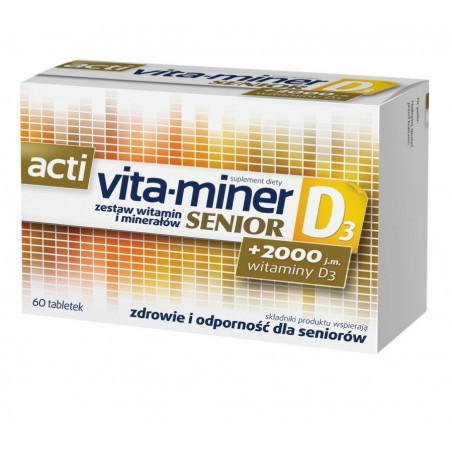 Acti Vita-miner Senior D3, tabletki, 60 sztuk