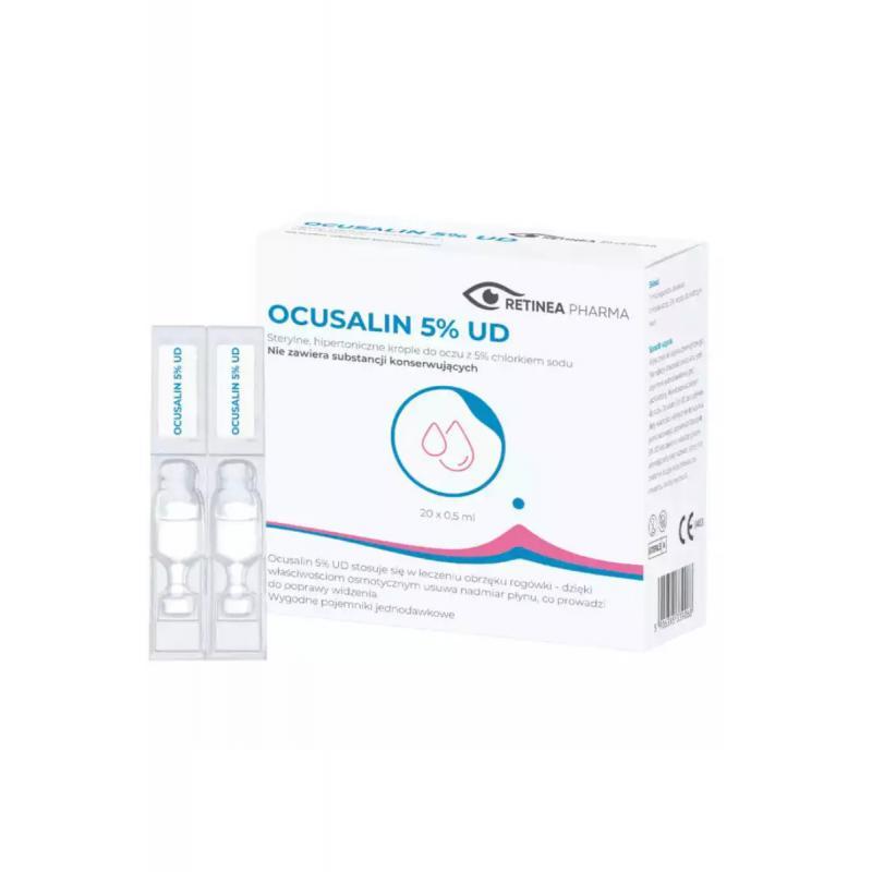 Ocusalin 5% UD, krople do oczu, 20 minimsów po 0,5 ml
