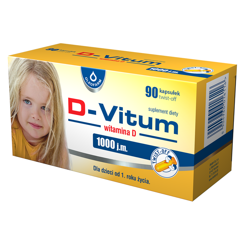 D-Vitum witamina D 1000j, 90 kapsułek twistoff