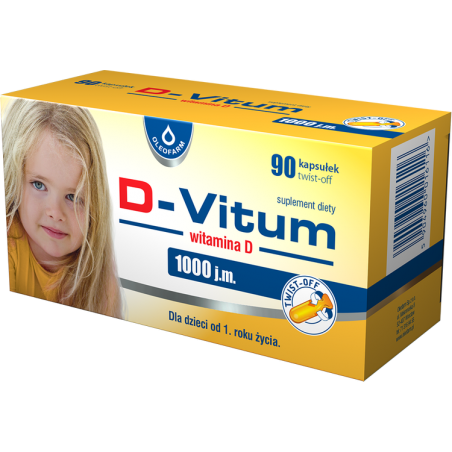 D-Vitum witamina D 1000j, 90 kapsułek twistoff