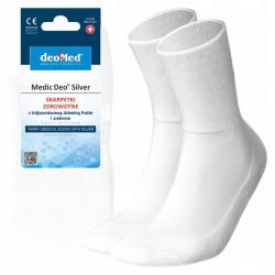 DeoMed Medic Deo Silver, skarpetki medyczne, rozmiar 35-37, białe, 1 para
