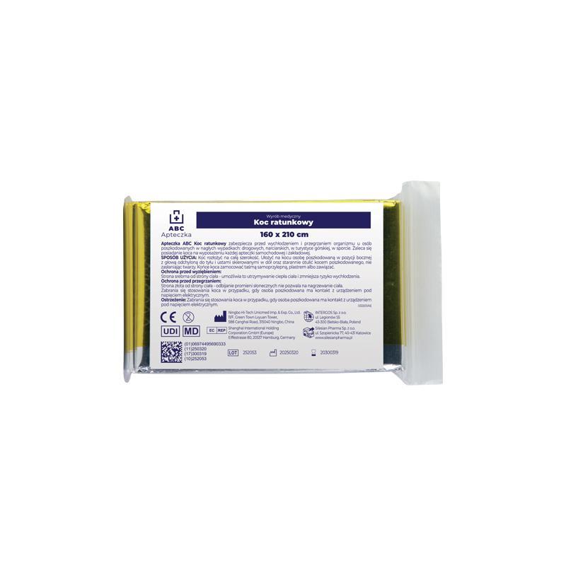 Apteczka ABC Koc ratunkowy 160 cm x 210 cm, 1 sztuka
