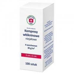 Apteczka ABC Kompresy niejałowe 5 cm x 5 cm, 100 sztuk