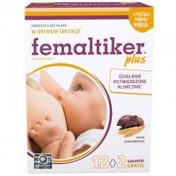 Femaltiker plus, proszek o smaku czekoladowym, 12 saszetek + 2 saszetki gratis
