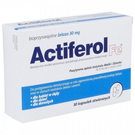 Actiferol Fe 30 mg, 30 sztuk, kapsułki