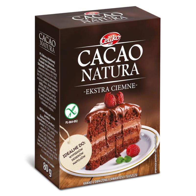 Celiko Cacao Natura, ekstra ciemne, bezglutenowe, 80 g