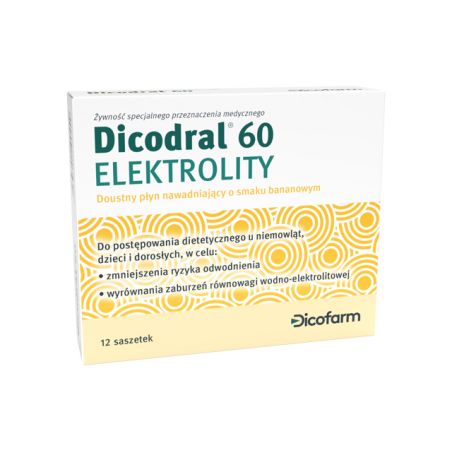 Dicodral 60, elektrolity, 12 saszetek