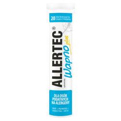 Allertec Wapno Plus, o smaku cytrynowym, 20 tabletek musujących