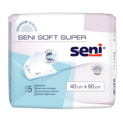 Seni Soft Super, podkłady higieniczne, 40 cm x 60 cm, 5 sztuk