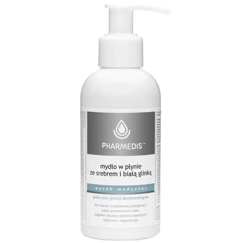 Pharmedis Mydło w płynie z nanosrebrem i białą glinką, 150 ml
