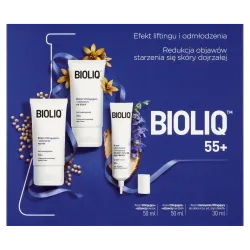 Zestaw Promocyjny Bioliq 55+, krem na dzień, 50 ml + krem na noc, 50 ml + krem do skóry wokół oczu, ust, 30 ml