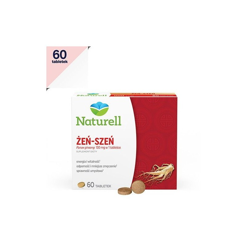 NATURELL Żeń-szeń  0,1 g, 60 tabletek