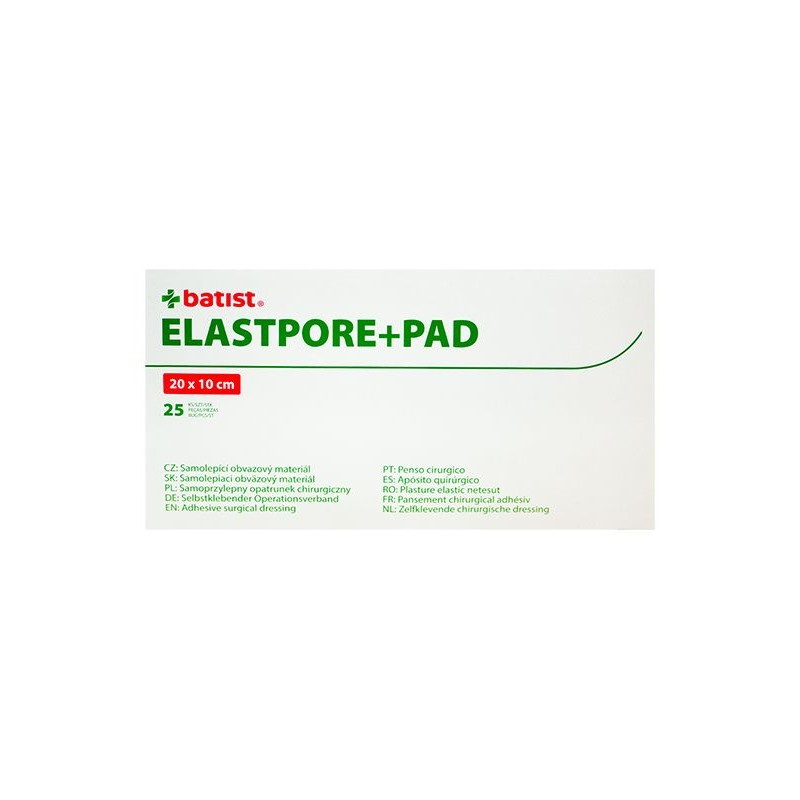Plastry Elastpore + PAD STERIL 10cm x 20 cm, 25sztuk