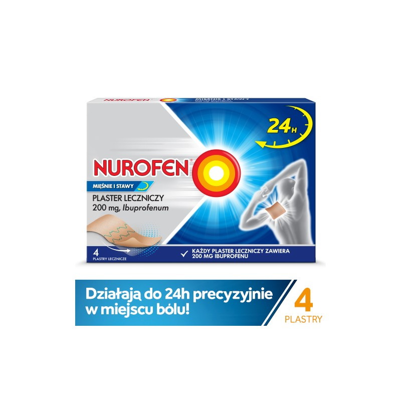 Nurofen Mięśnie i Stawy, PLASTER 0,2g, 4 sztuki