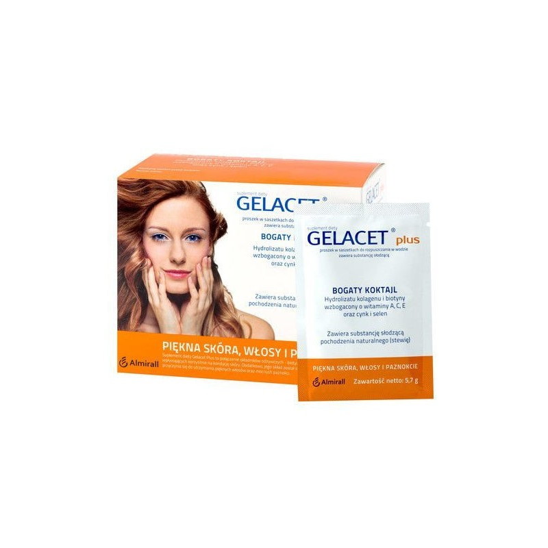 Gelacet Plus, proszek do rozpuszczania, 21 saszetek