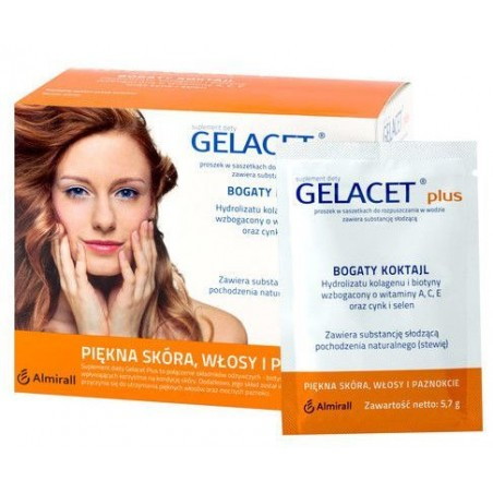 Gelacet Plus, proszek do rozpuszczania, 21 saszetek