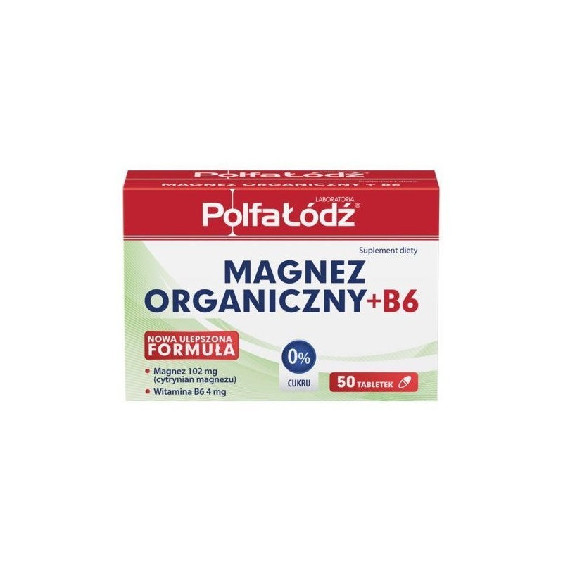 Magnez organiczny+B6, 50 tabletek
