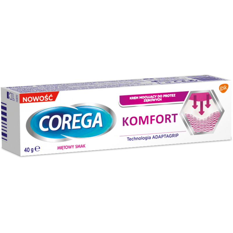 Corega Komfort miętowy krem do protez ,40 g