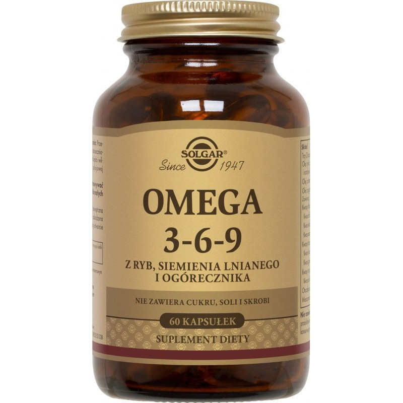 SOLGAR Omega 3-6-9, 60 kapsułek