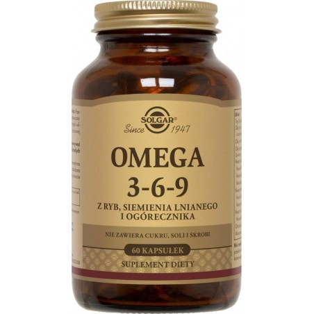SOLGAR Omega 3-6-9, 60 kapsułek
