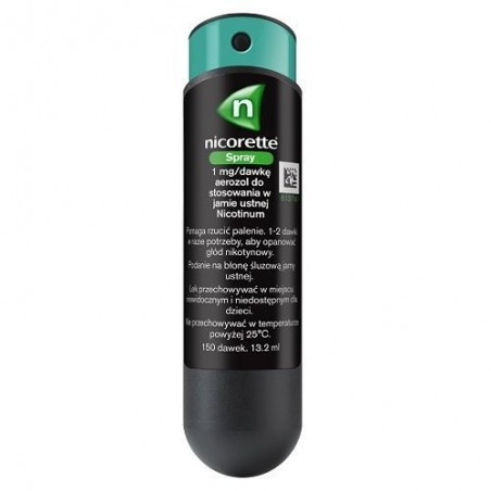 Nicorette spray do stosowania w jamie ustnej 1mg/daw, 150 dawek