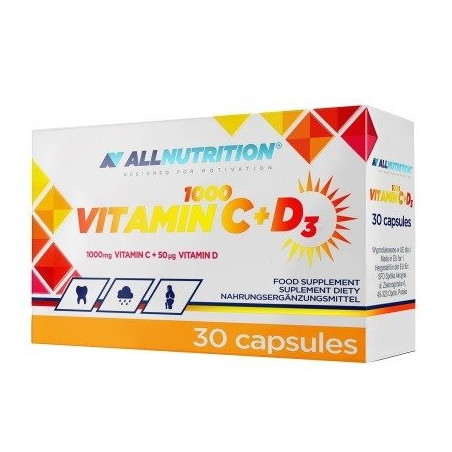 Allnutrition Vitamin C 1000 + D3, 30 kapsułek