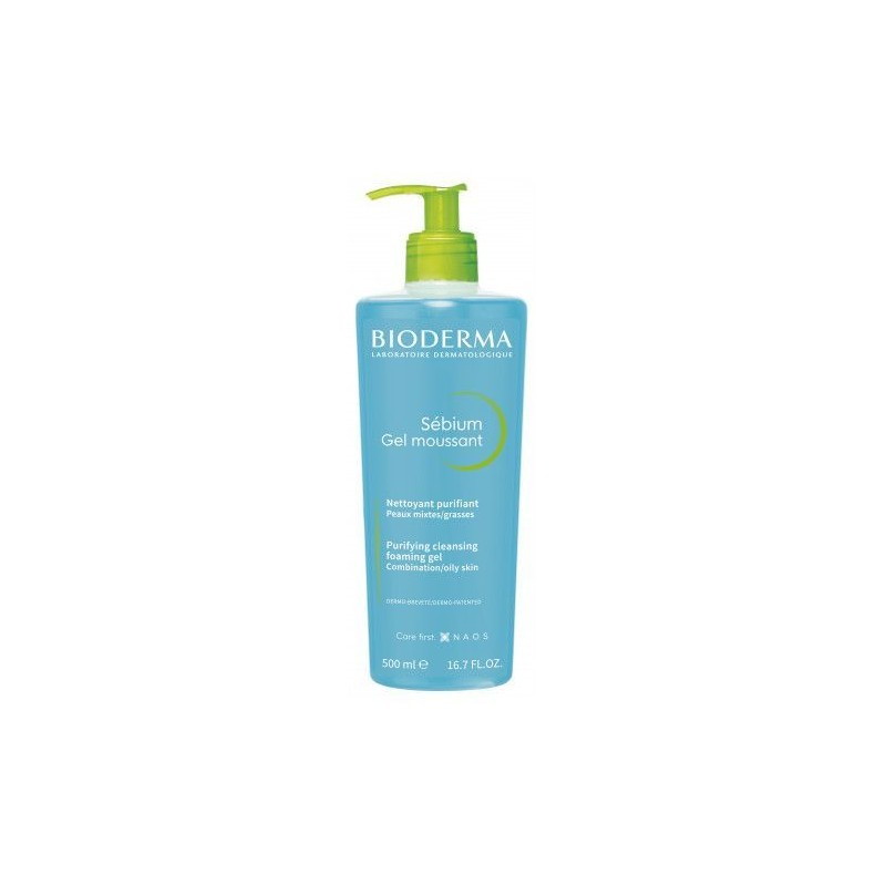 Bioderma Sebium Moussant Gel Antybakteryjny żel do mycia twarzy, 500ml