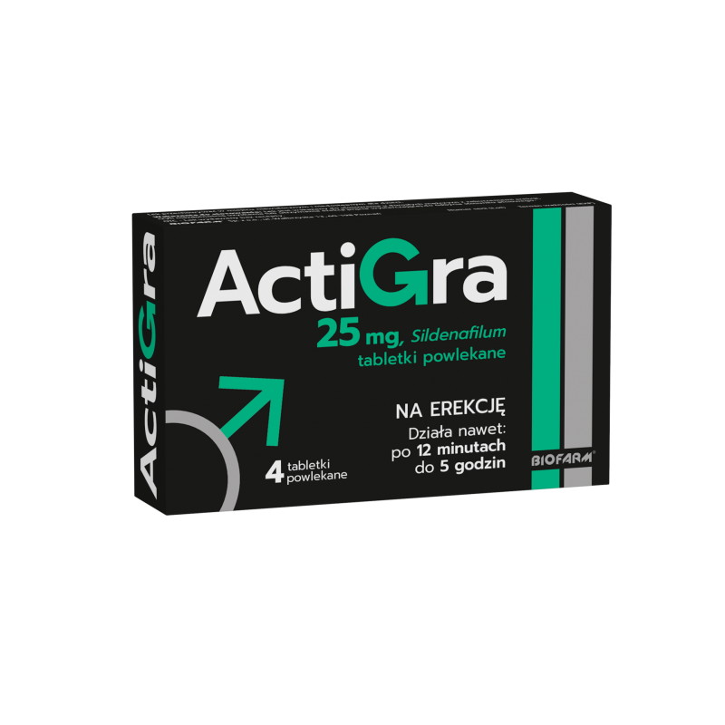 Actigra 0,025 g, 4 tabletki powlekane