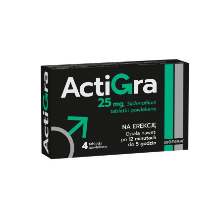 Actigra 0,025 g, 4 tabletki powlekane