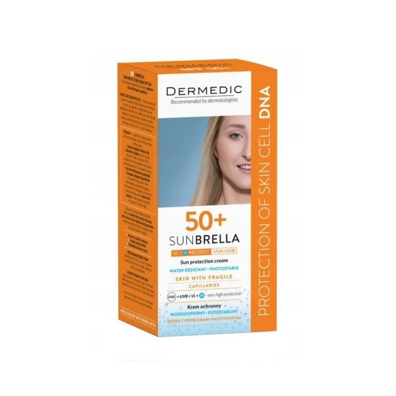 DERMEDIC SUNBRELLA Krem SPF 50 do skóry naczynkowej, 50 ml
