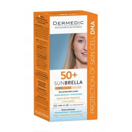 DERMEDIC SUNBRELLA Krem SPF 50 do skóry naczynkowej, 50 ml