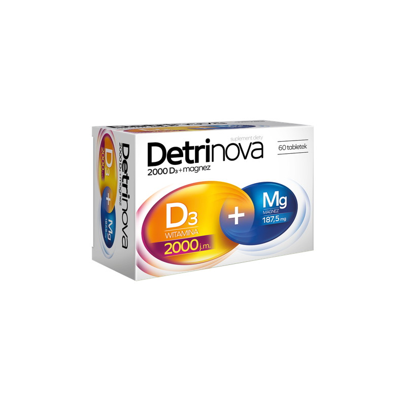 Detrinova 2000 D3 + Magnez, 60 tabletek