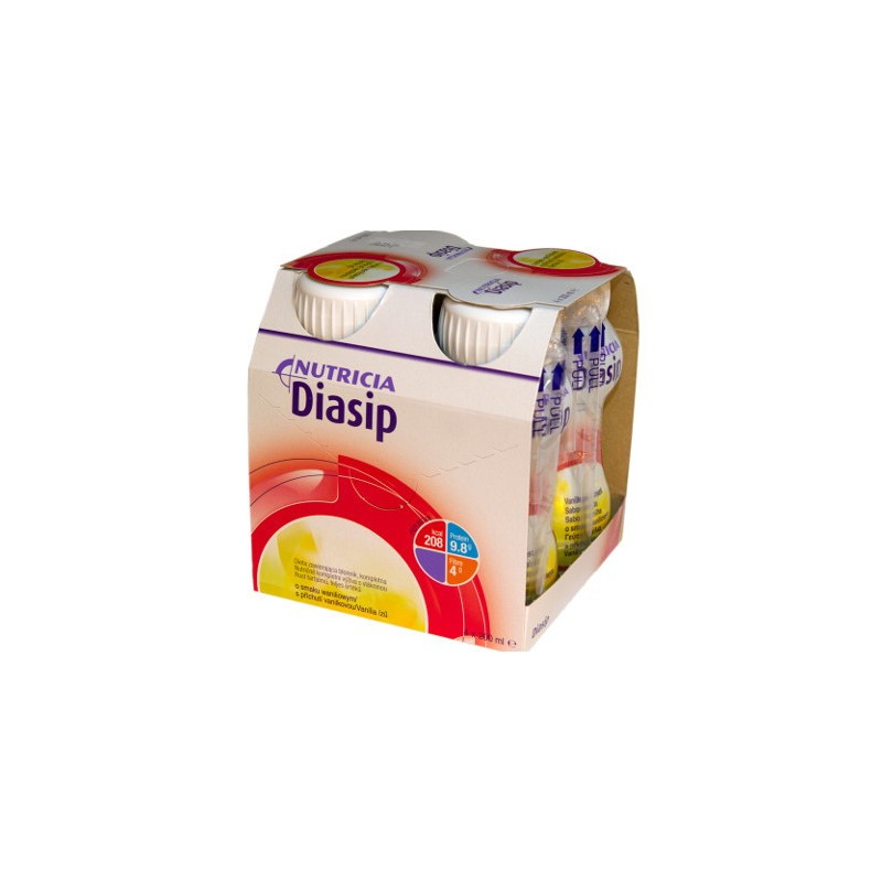 Nutridrink Diasip smak waniliowy 4 butelki po 200 ml