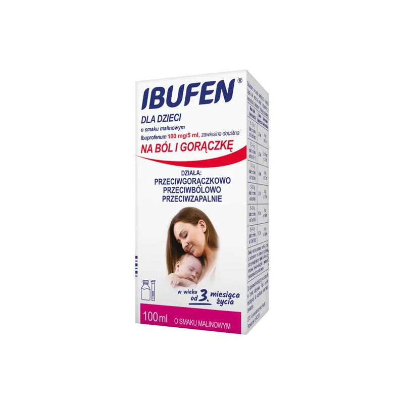 Ibufen dla dzieci FORTE  malinowy 0,2g/5ml, 100ml