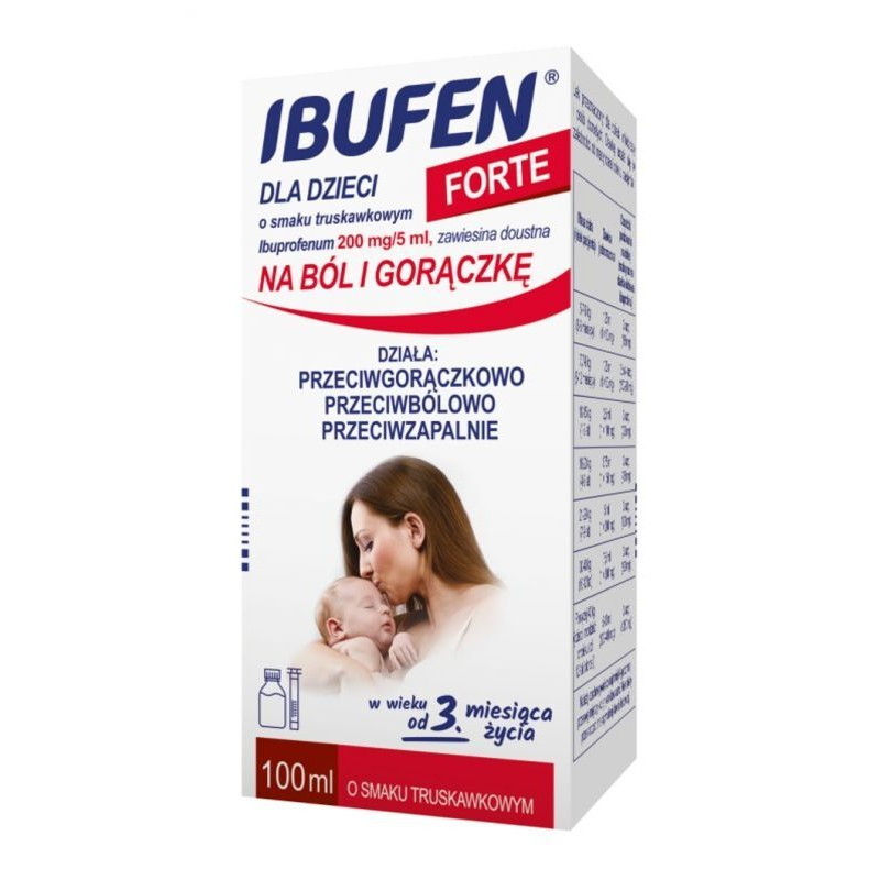 Ibufen dla dzieci Forte smak truskawka, 100g