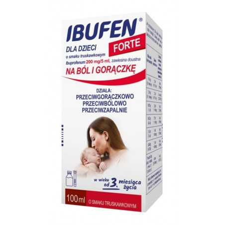 Ibufen dla dzieci Forte smak truskawka, 100g