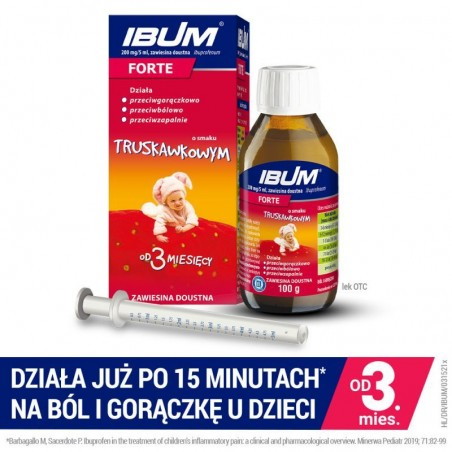 Ibum Forte smak truskawkowy, 100 g