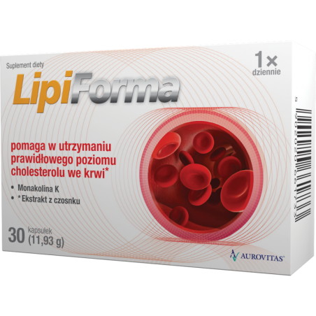 LipiForma na prawidłowy poziom cholesterolu 30 kapsułek